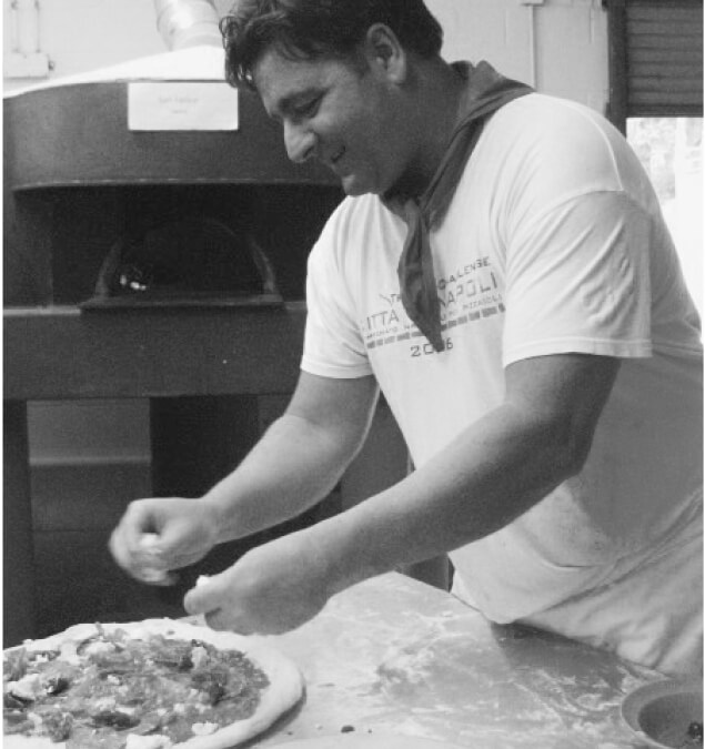 Gio making pizza